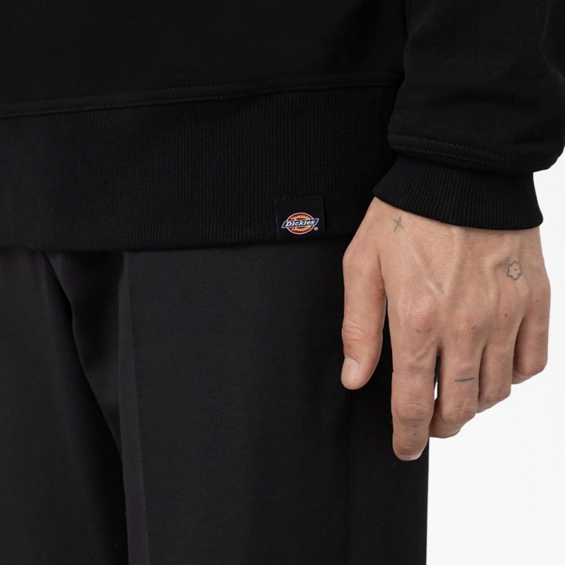 Black Dickies Oxford Graphic Men's Sweatshirt | 240-UKXEYD