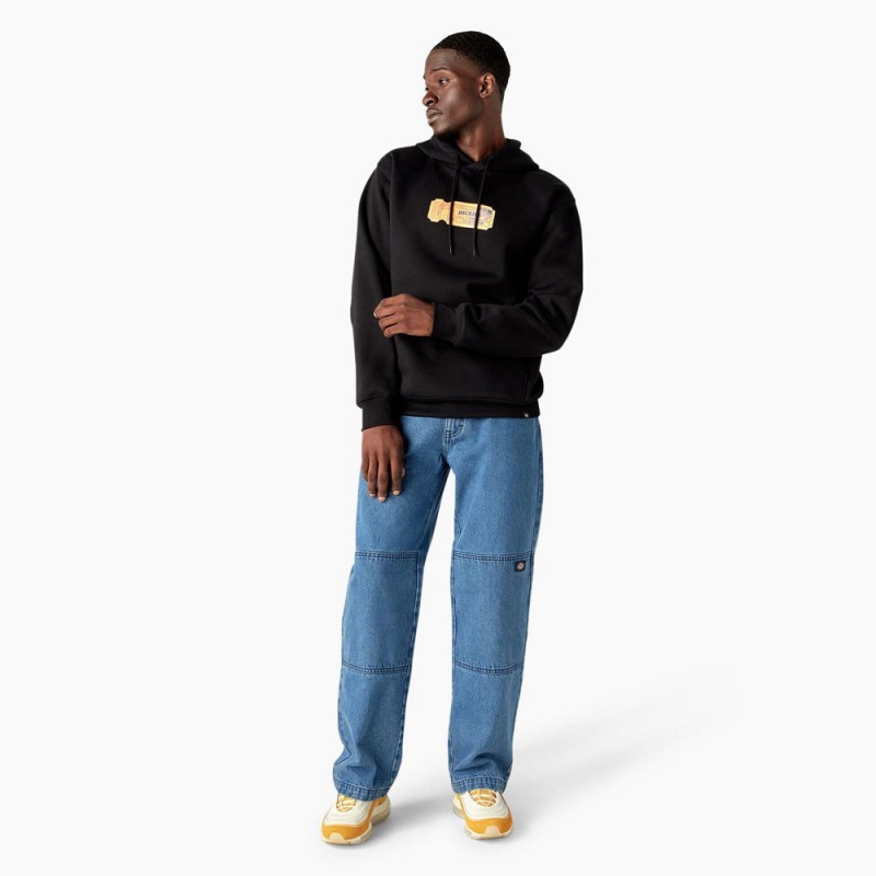 Black Dickies Paxico Graphic Men's Hoodie | 256-WNVBQR