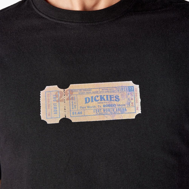 Black Dickies Paxico Graphic Men's T-Shirt | 859-ZRLSOD