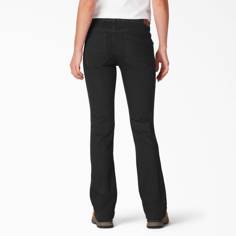 Black Dickies Perfect Shape Bootcut Women's Jeans | 826-AISVQL