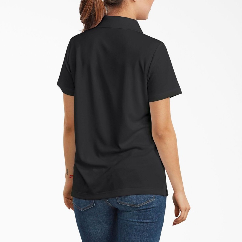 Black Dickies Performance Women's Polo Shirt | 237-HADLVE