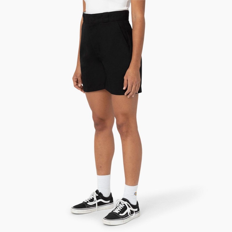 Black Dickies Phoenix Women's Shorts | 968-RDTJVG