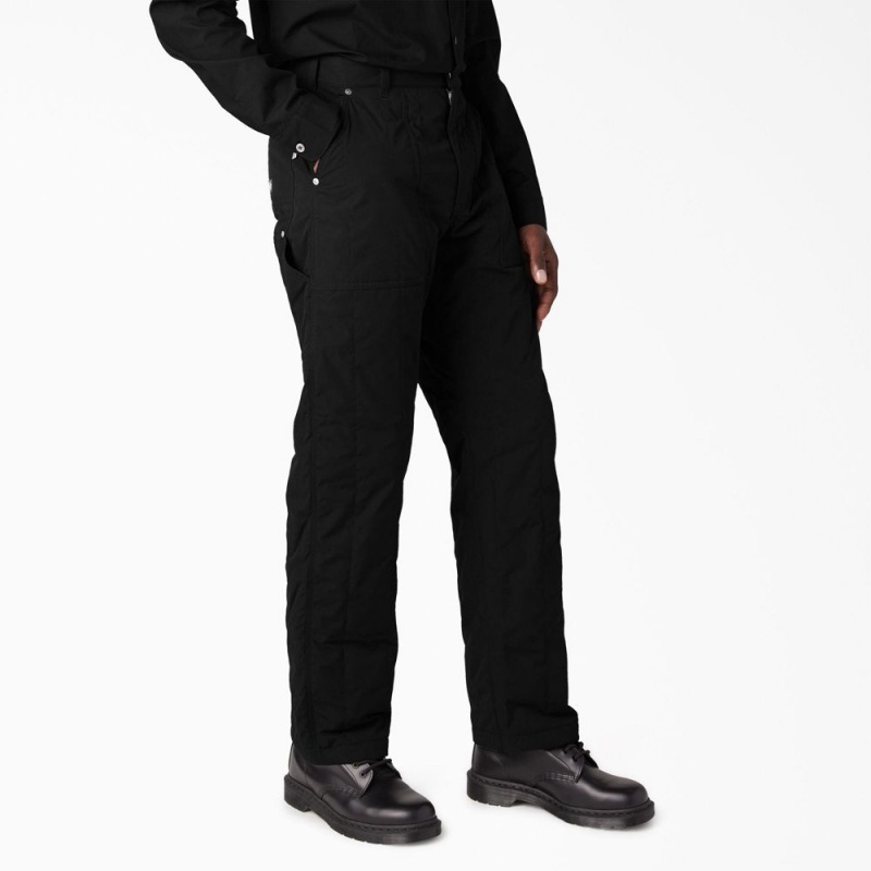 Black Dickies Premium Collection Quilted Utility Men's Pants | 549-XJKBIY