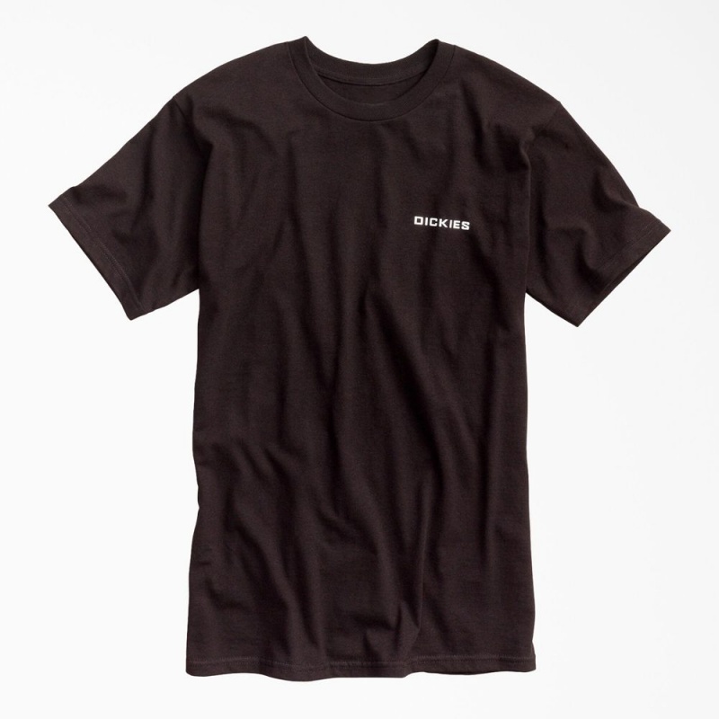 Black Dickies Quality Workwear Graphic Men's T-Shirt | 851-QBKWTH