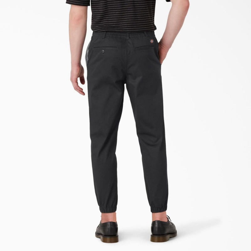 Black Dickies Regular Fit Cropped Jogger Men's Work Pants | 869-XOUIQN