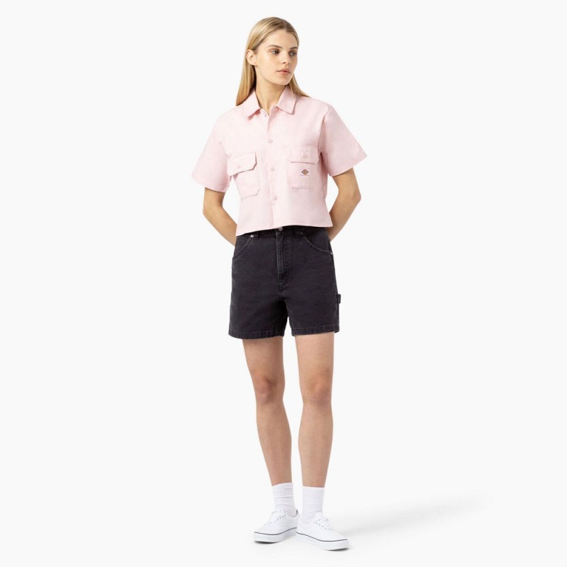 Black Dickies Regular Fit Duck Women's Shorts | 254-NWLISB