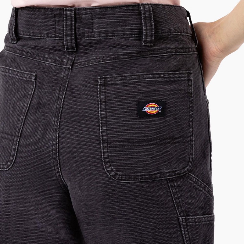 Black Dickies Regular Fit Duck Women's Shorts | 254-NWLISB