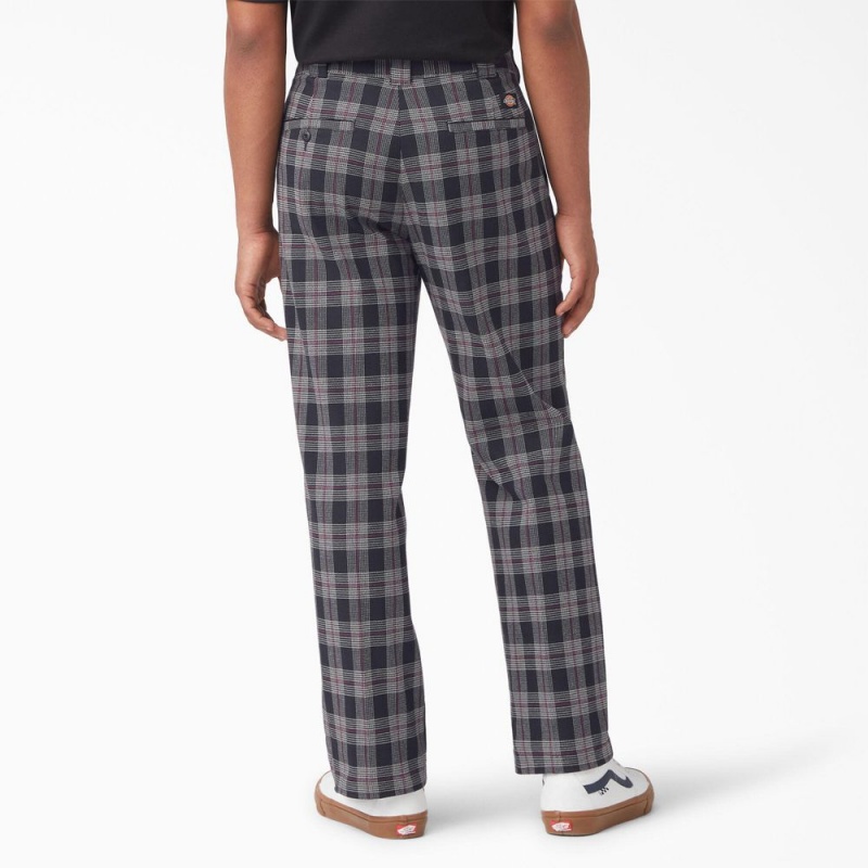 Black Dickies Regular Fit Plaid Men's Pants | 943-XGBAEQ