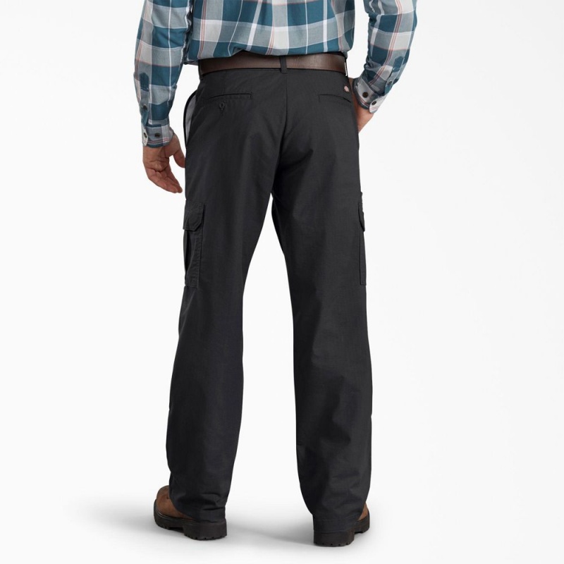 Black Dickies Regular Fit Ripstop Men's Cargo Pants | 312-WDHARM