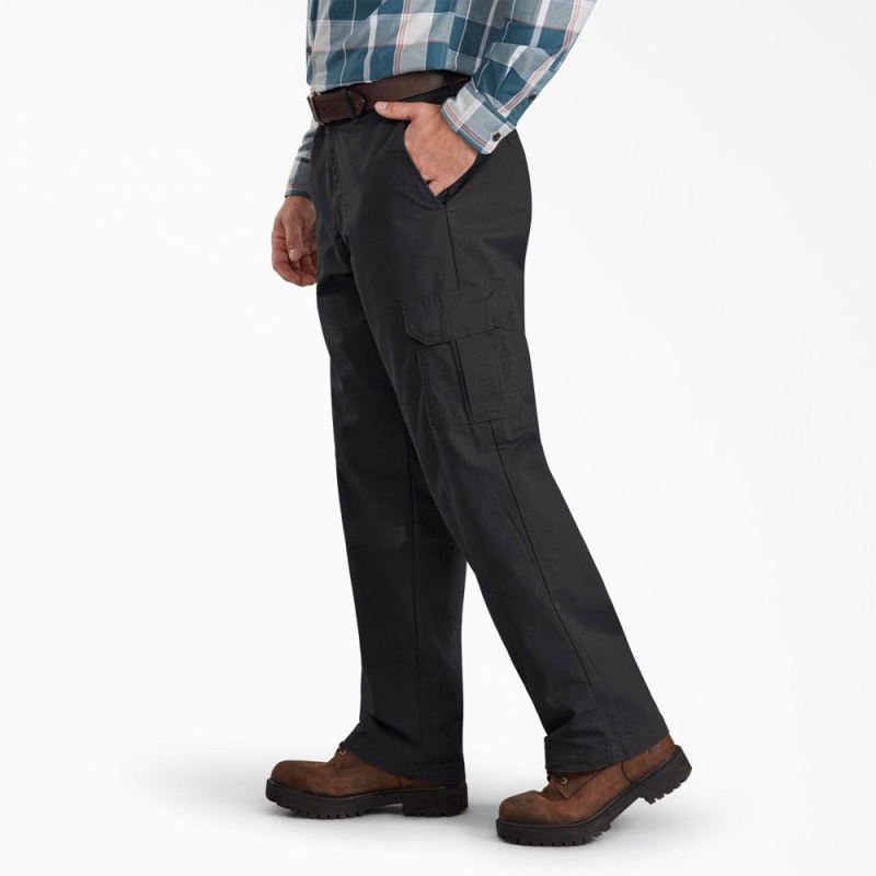 Black Dickies Regular Fit Ripstop Men's Cargo Pants | 312-WDHARM