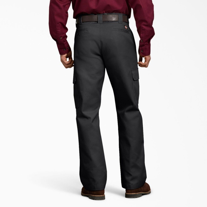 Black Dickies Relaxed Fit Cargo Men's Work Pants | 786-RQIKCF