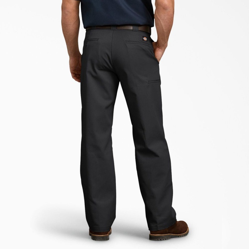 Black Dickies Relaxed Fit Double Knee Men's Work Pants | 254-WVCYXP