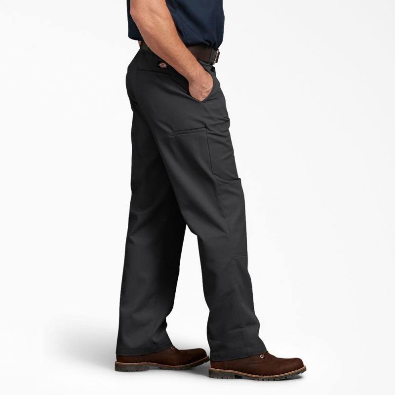 Black Dickies Relaxed Fit Double Knee Men's Work Pants | 254-WVCYXP