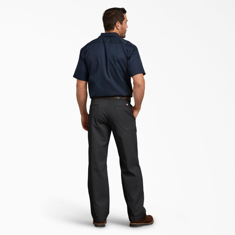 Black Dickies Relaxed Fit Double Knee Men's Work Pants | 254-WVCYXP