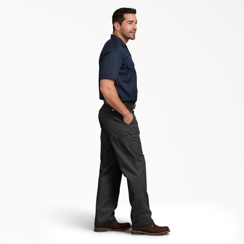 Black Dickies Relaxed Fit Double Knee Men's Work Pants | 254-WVCYXP