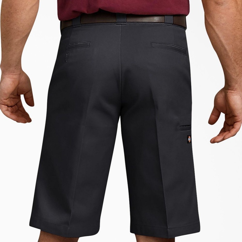 Black Dickies Relaxed Fit Multi-Use Pocket Work Men's Shorts | 293-BGUOIM