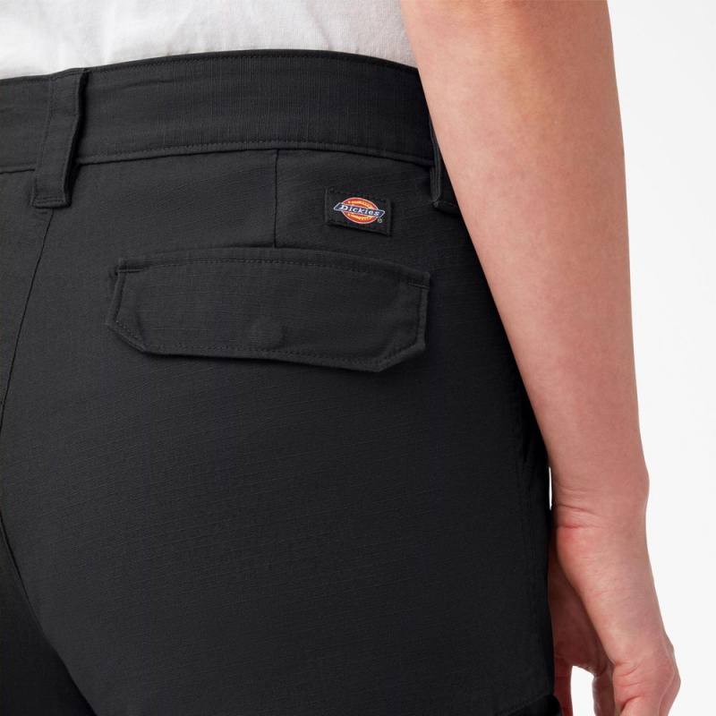 Black Dickies Ripstop Cargo Women's Shorts | 239-FHAGQX