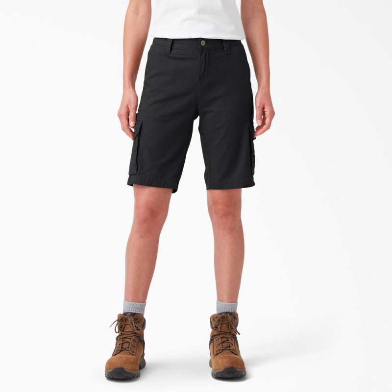 Black Dickies Ripstop Cargo Women\'s Shorts | 239-FHAGQX