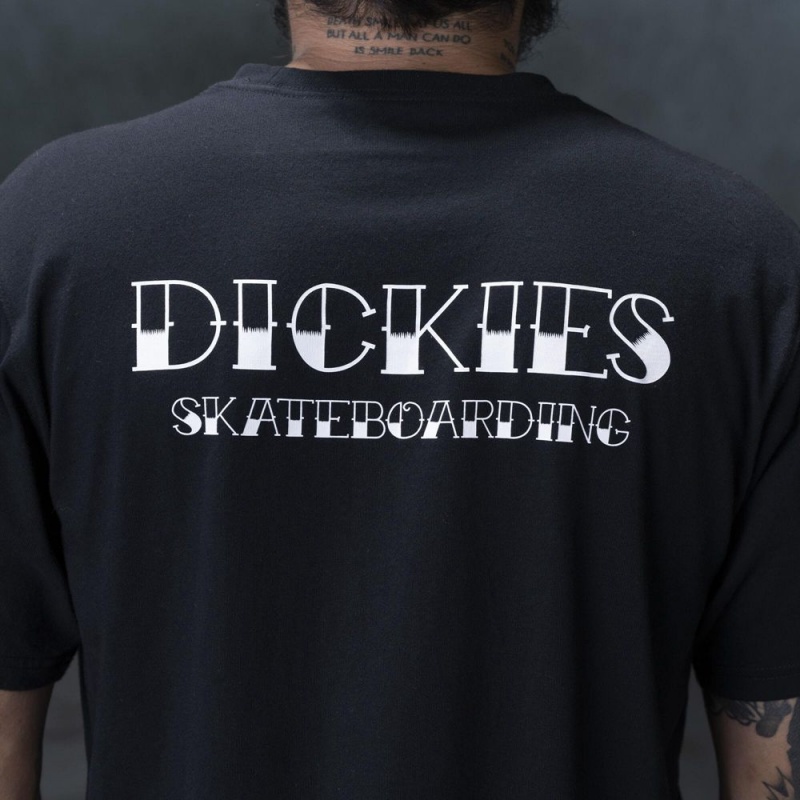 Black Dickies Ronnie Sandoval Americana Graphic Men's T-Shirt | 139-UVPELM