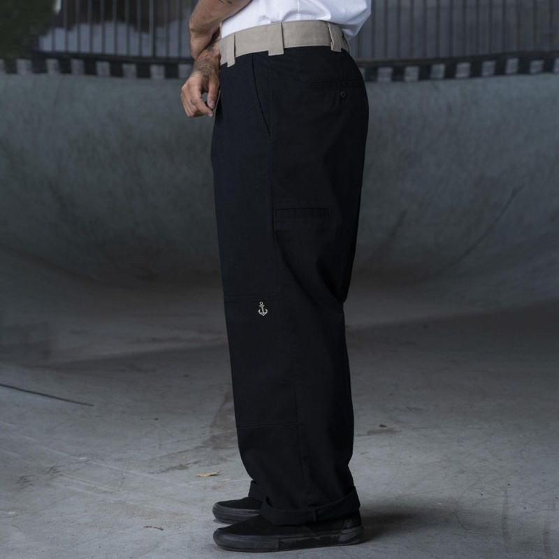 Black Dickies Ronnie Sandoval Loose Fit Double Knee Men's Pants | 738-UYJIVZ