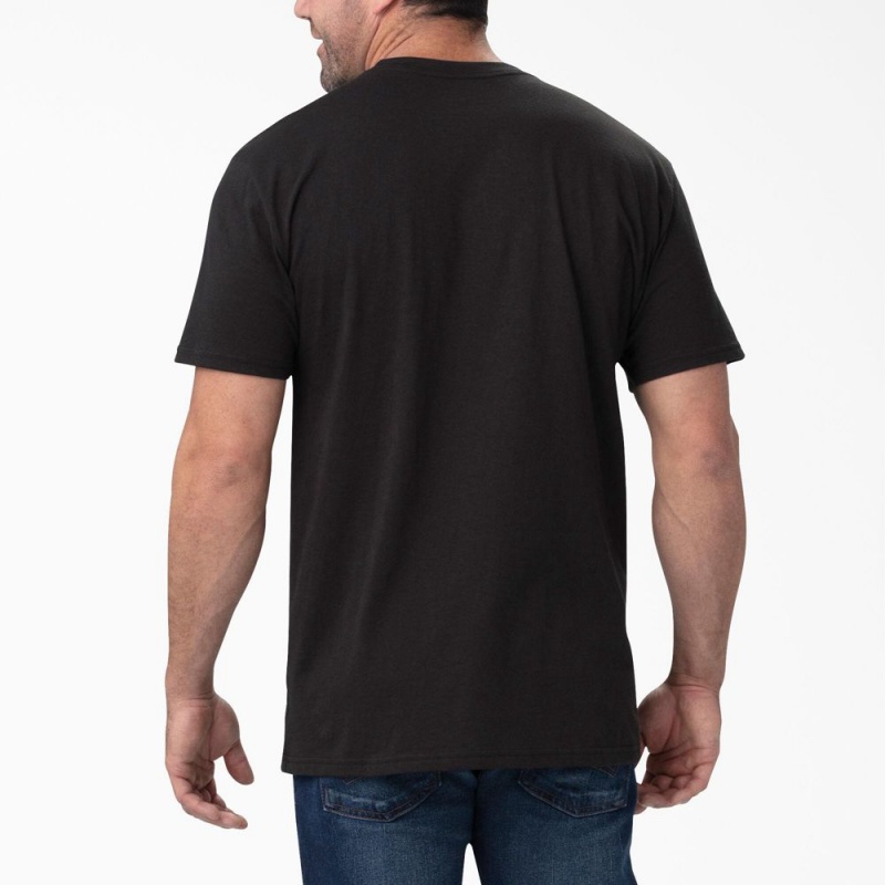 Black Dickies Short Sleeve Relaxed Fit Graphic Men's T-Shirt | 513-VFUNJL