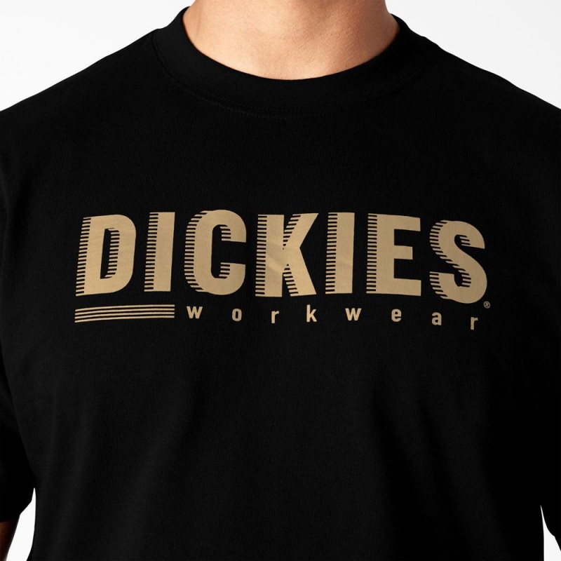 Black Dickies Short Sleeve Workwear Graphic Men's T-Shirt | 312-FWSDHK