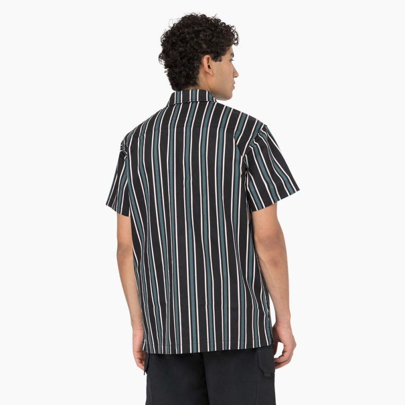 Black Dickies Skateboarding Cooling Relaxed Fit Men's Shirt | 510-RJFUDV