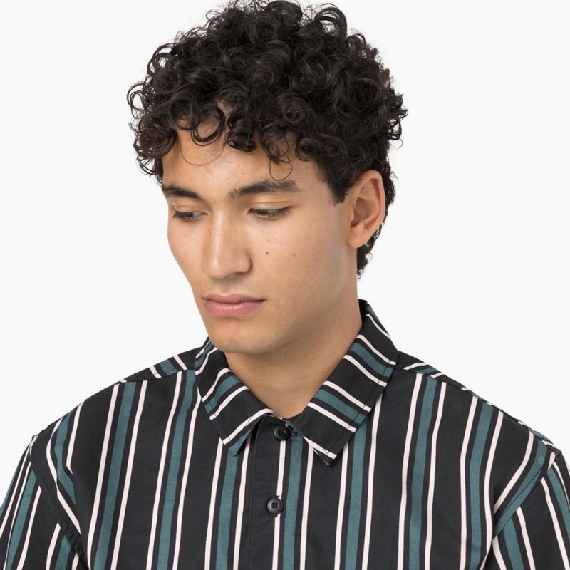 Black Dickies Skateboarding Cooling Relaxed Fit Men's Shirt | 510-RJFUDV