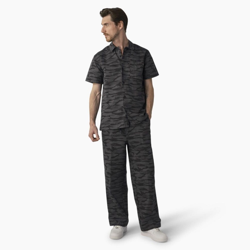 Black Dickies Skateboarding Cooling Relaxed Fit Men's Shirt | 509-OLVMNW