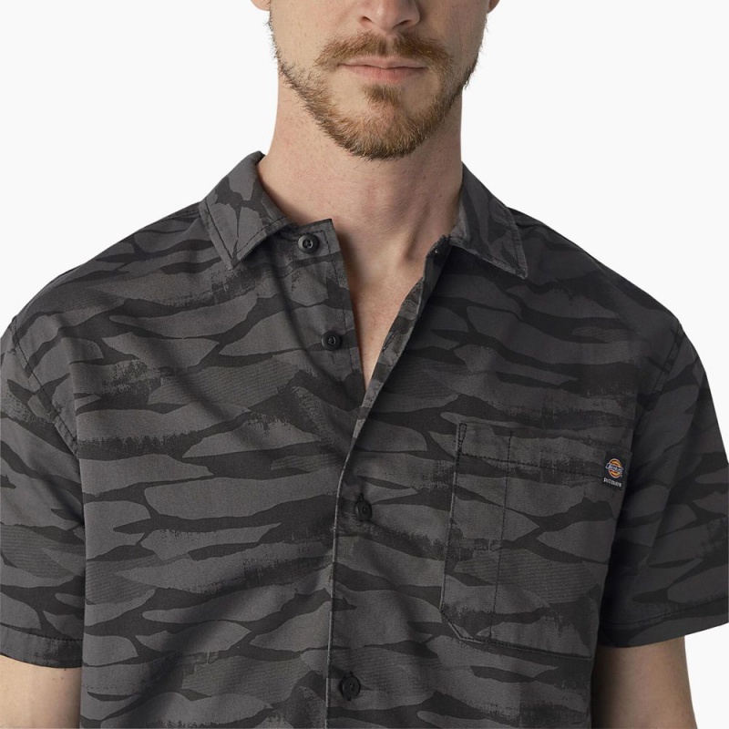 Black Dickies Skateboarding Cooling Relaxed Fit Men's Shirt | 509-OLVMNW