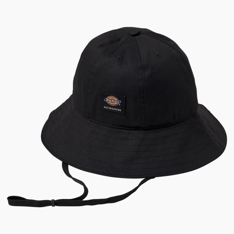 Black Dickies Skateboarding Dome Bucket Women\'s Hat | 389-HGDUSO