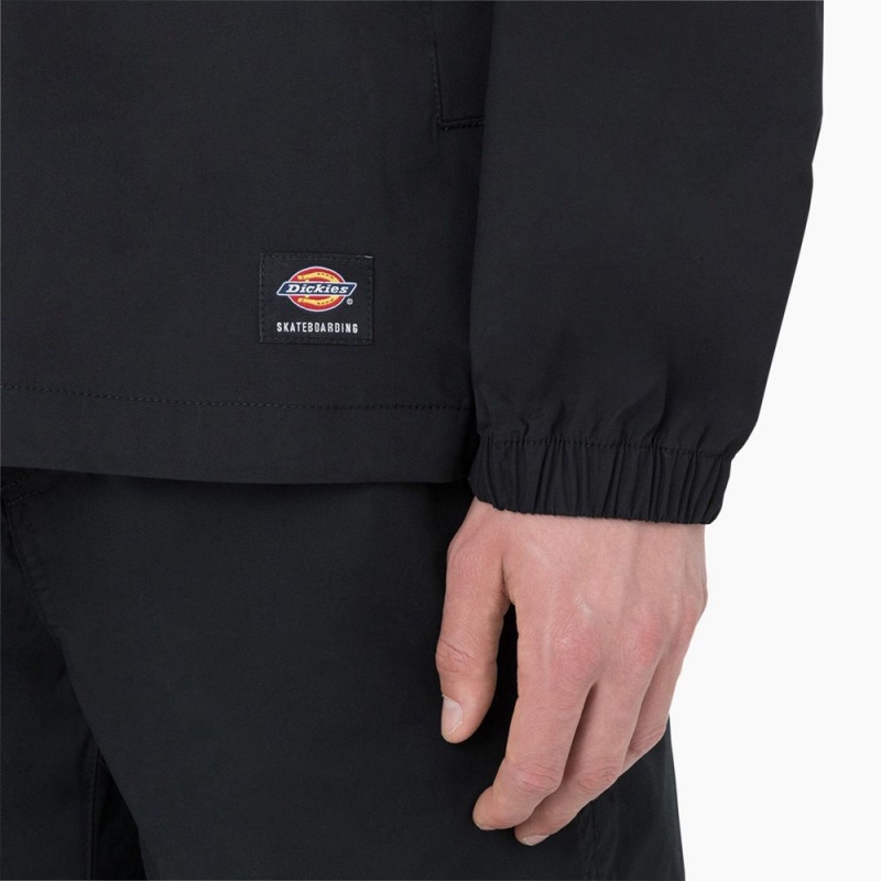 Black Dickies Skateboarding Grants Pass Men's Jacket | 754-RGSTYE