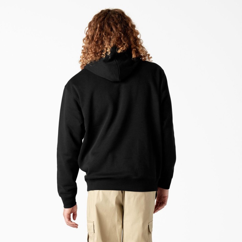 Black Dickies Skateboarding Graphic Men's Hoodie | 048-XSLTPG