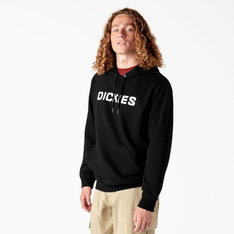 Black Dickies Skateboarding Graphic Men's Hoodie | 048-XSLTPG