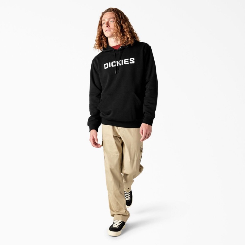 Black Dickies Skateboarding Graphic Men's Hoodie | 048-XSLTPG