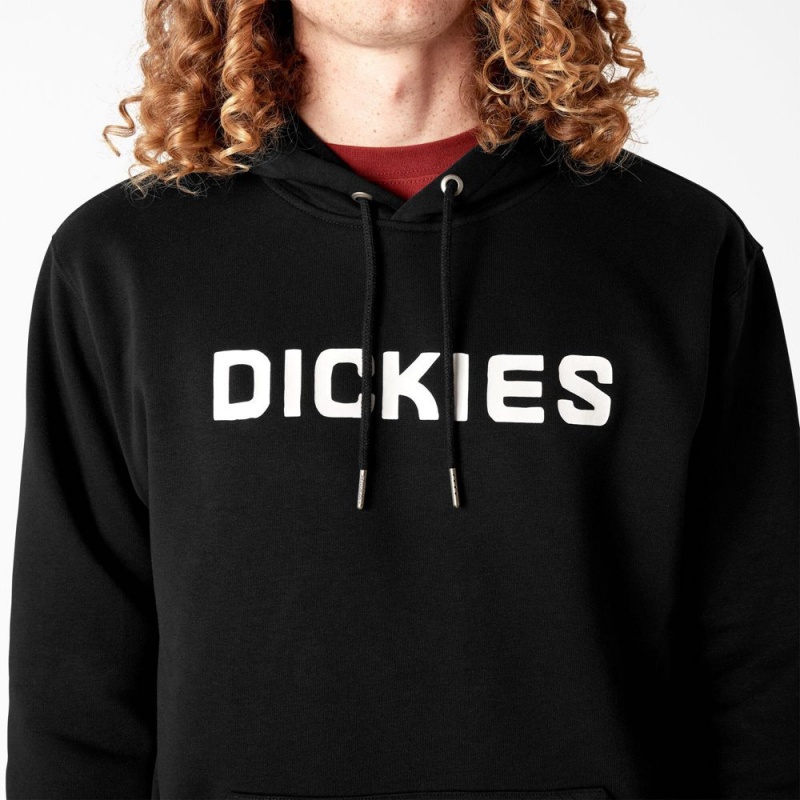 Black Dickies Skateboarding Graphic Men's Hoodie | 048-XSLTPG