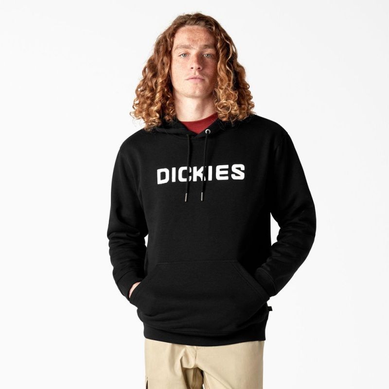 Black Dickies Skateboarding Graphic Men\'s Hoodie | 048-XSLTPG