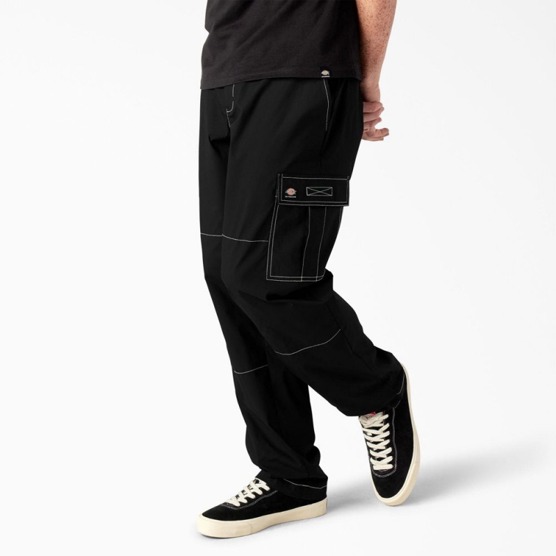 Black Dickies Skateboarding Loose Fit Men's Cargo Pants | 594-ELKCXD