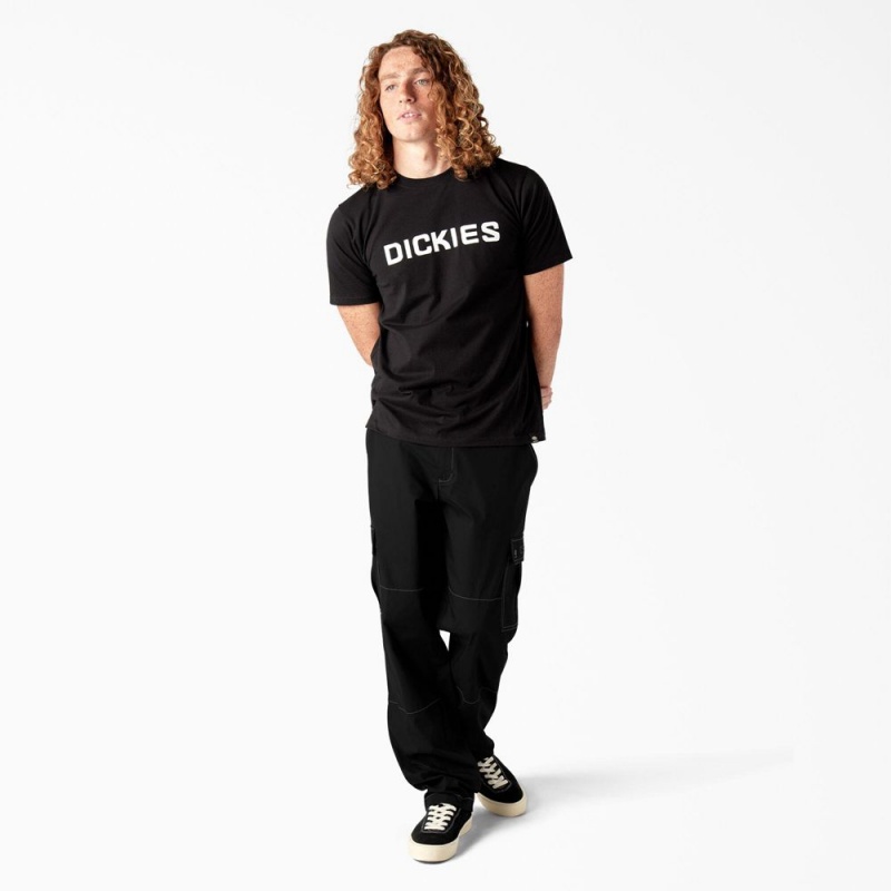 Black Dickies Skateboarding Loose Fit Men's Cargo Pants | 594-ELKCXD