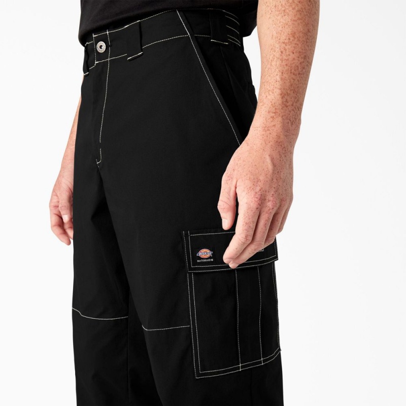 Black Dickies Skateboarding Loose Fit Men's Cargo Pants | 594-ELKCXD