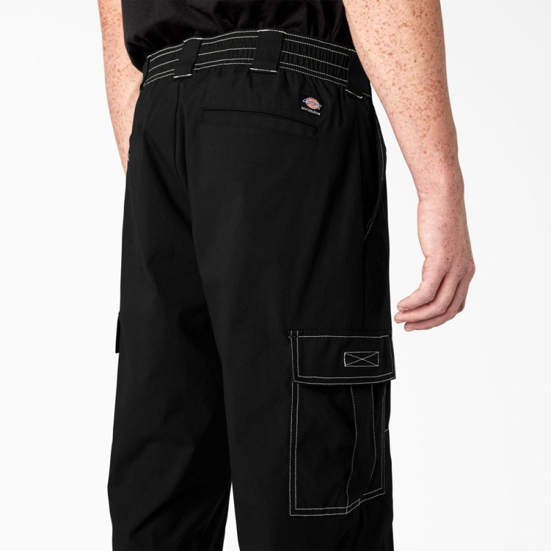 Black Dickies Skateboarding Loose Fit Men's Cargo Pants | 594-ELKCXD