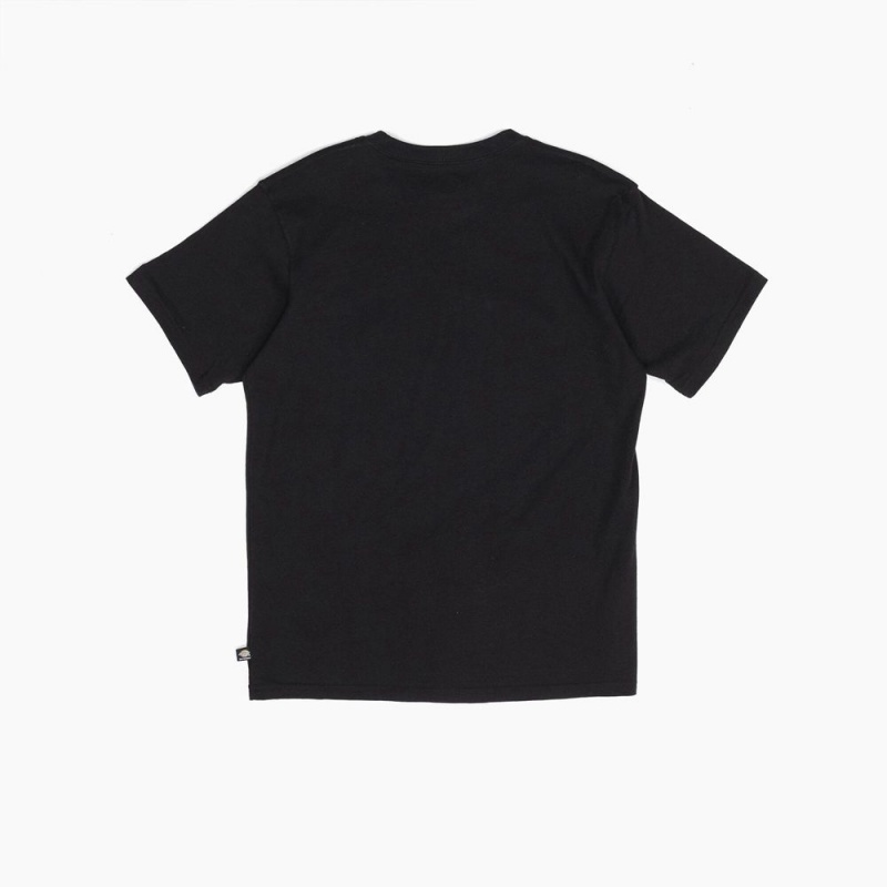 Black Dickies Skateboarding Regular Fit Chest Logo Men's T-Shirt | 681-FERQOB