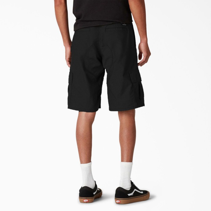 Black Dickies Skateboarding Regular Fit Cargo Men's Shorts | 985-QANSUG