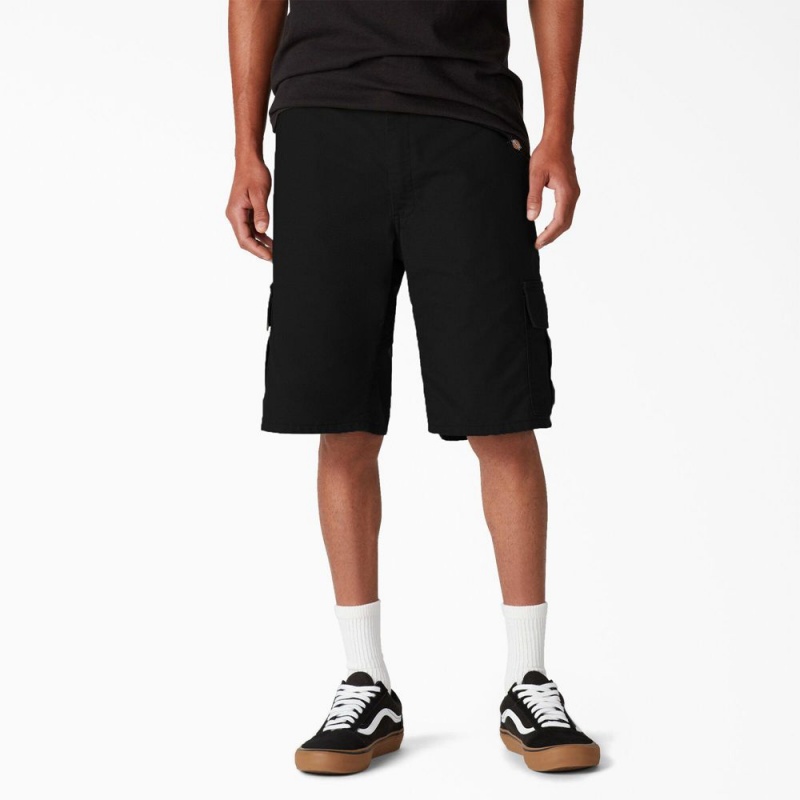 Black Dickies Skateboarding Regular Fit Cargo Men\'s Shorts | 985-QANSUG