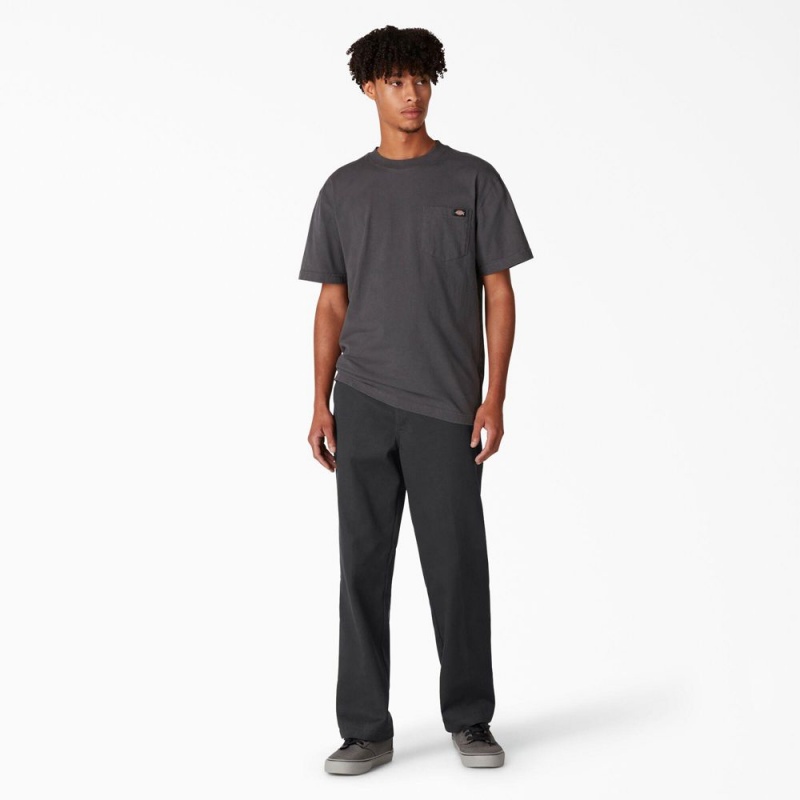 Black Dickies Skateboarding Regular Fit Twill Men's Pants | 574-NRYBLD