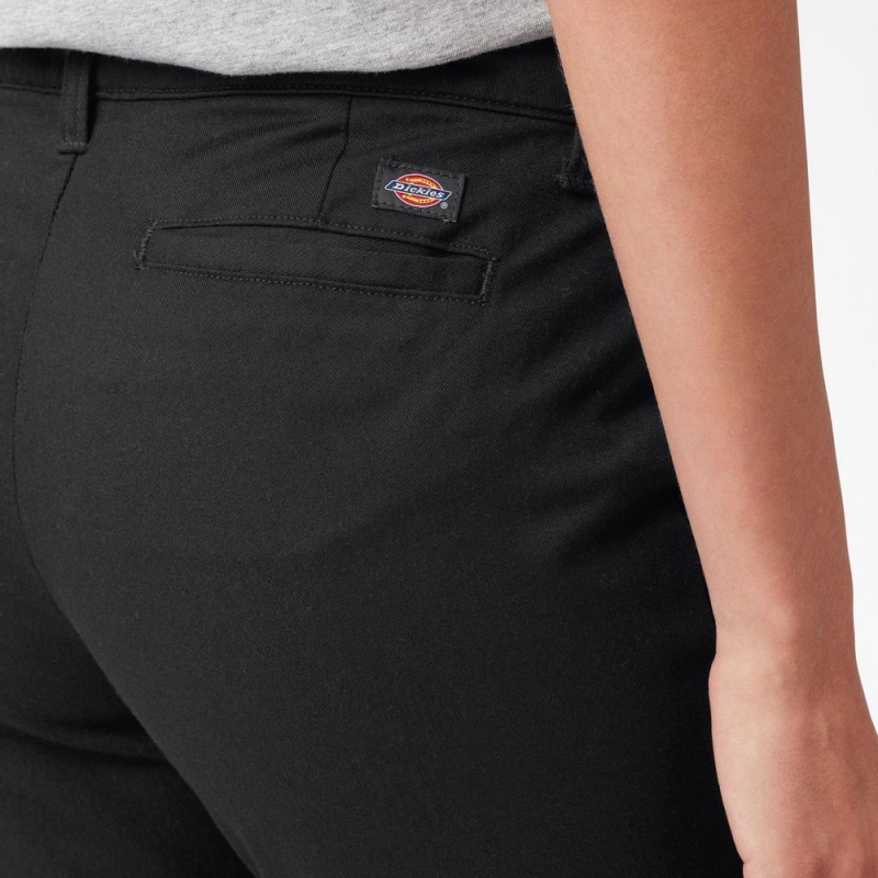 Black Dickies Slim Fit Bootcut Women's Pants | 603-SHGDPW