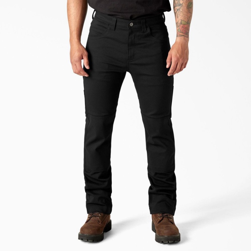 Black Dickies Slim Fit Duck Canvas Double Knee Men\'s Pants | 967-CLVFGO