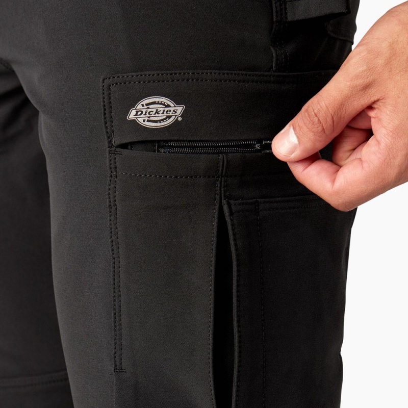 Black Dickies Slim Fit Holster Double Knee Men's Work Pants | 624-NDKTLC