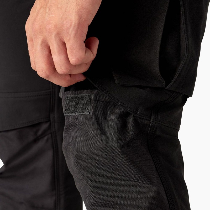 Black Dickies Slim Fit Holster Double Knee Men's Work Pants | 624-NDKTLC