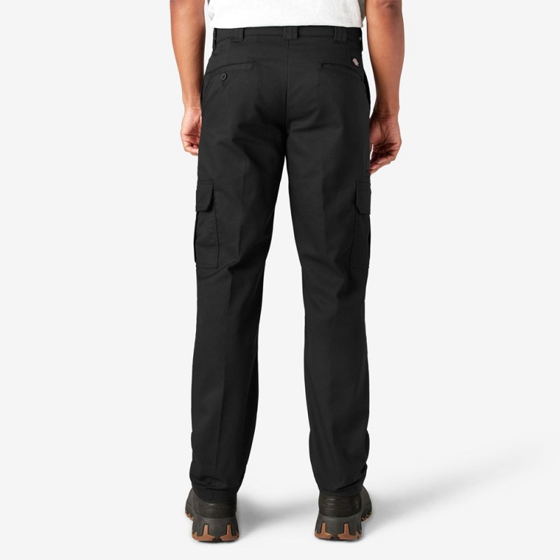 Black Dickies Slim Fit Men's Cargo Pants | 907-XZPLFA